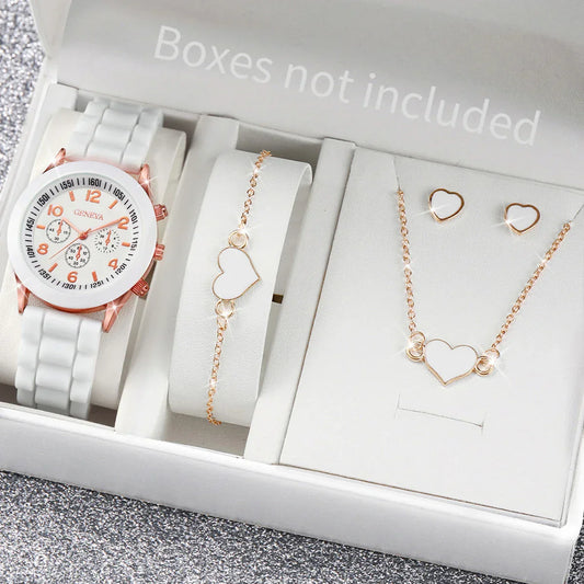 Womenโs Fashion Quartz Watch Set