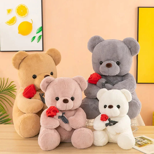 Valentineโs Day Roses Teddy Bear Plush Toy