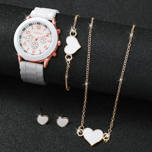 Womenโs Fashion Quartz Watch Set